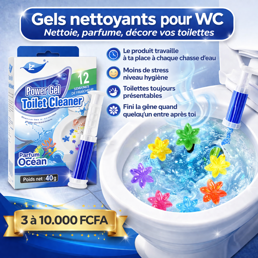 gels nettoyants pour wc - 3 capsules ( 36 FLEURS )