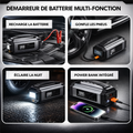 Démarreur de batterie multifonction - Rechargez les batteries, Gonflez les pneus, Dépensez moins