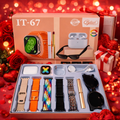 coffret multi-accessoires 4-en-1 - Montre connectée, Lunettes bluetooth et airpods, rouge à lèvres