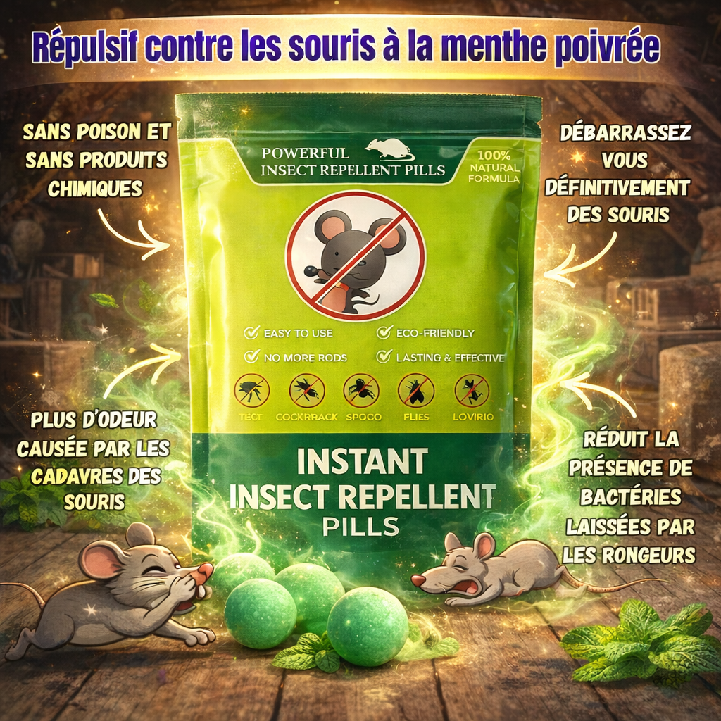 Répulsif contre les souris à la menthe poivrée